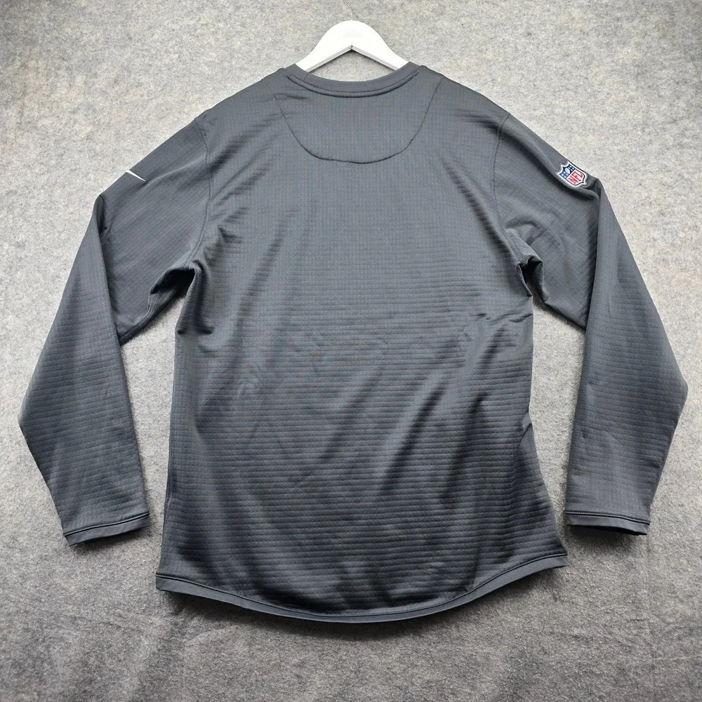 Nike NFL Miami Dolphins Shirt Mens Large Gray Long Sleeve Onfield Apparel New